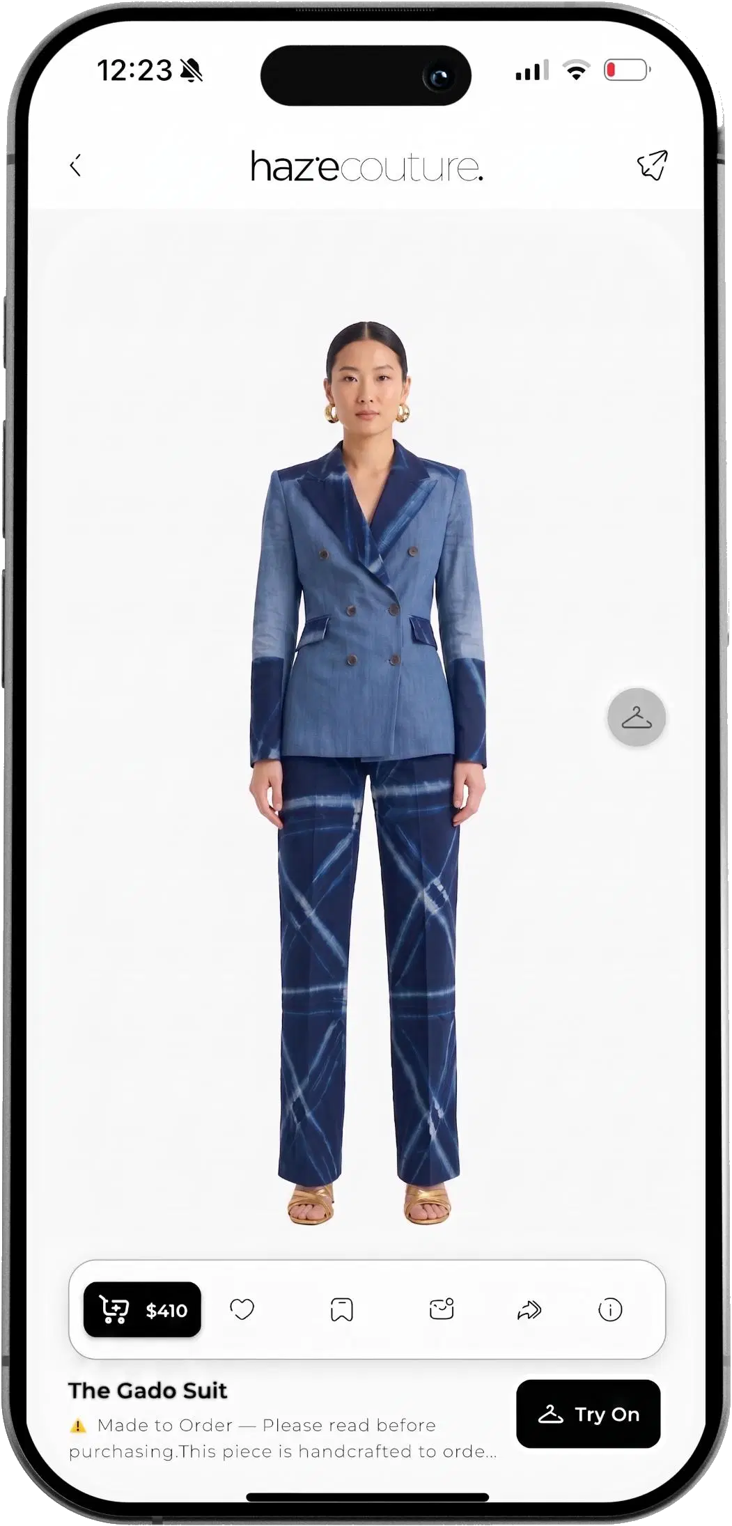 Haze Couture app screen 2